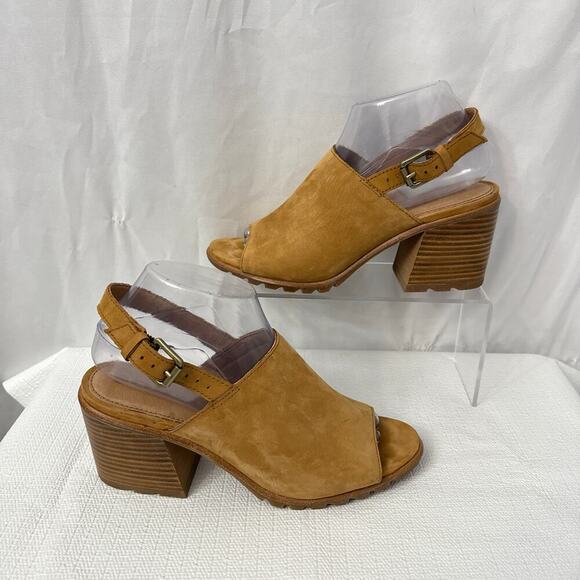 Sorel Sandals Womens Size 8.5 Nadia Slingback Block Heeled Brown Open Toe Tan - Picture 8 of 10